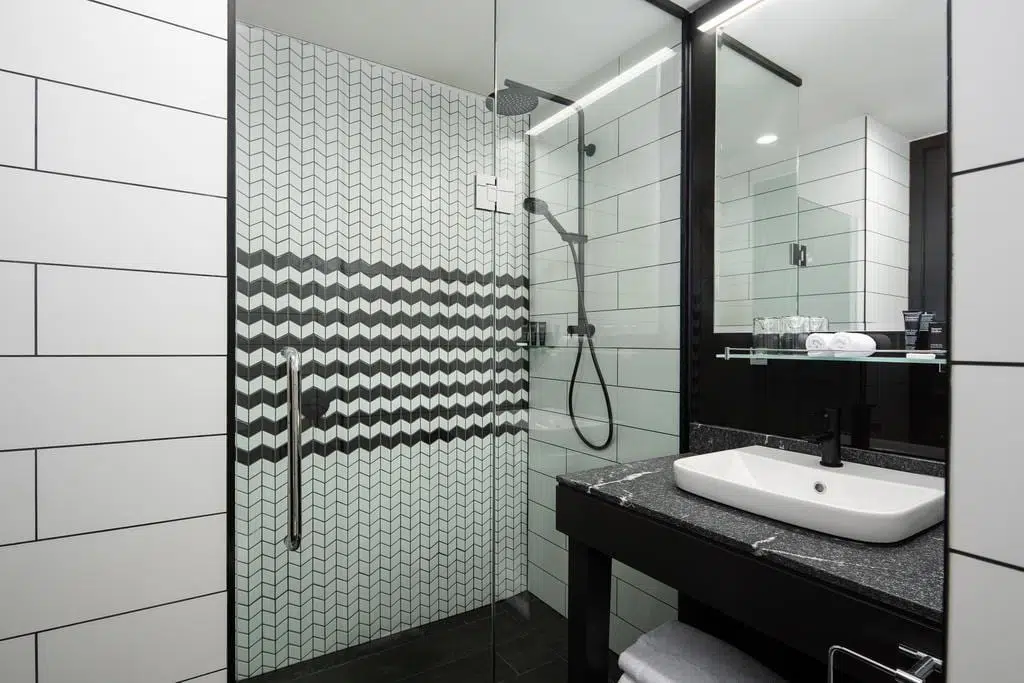 waterproofed shower system