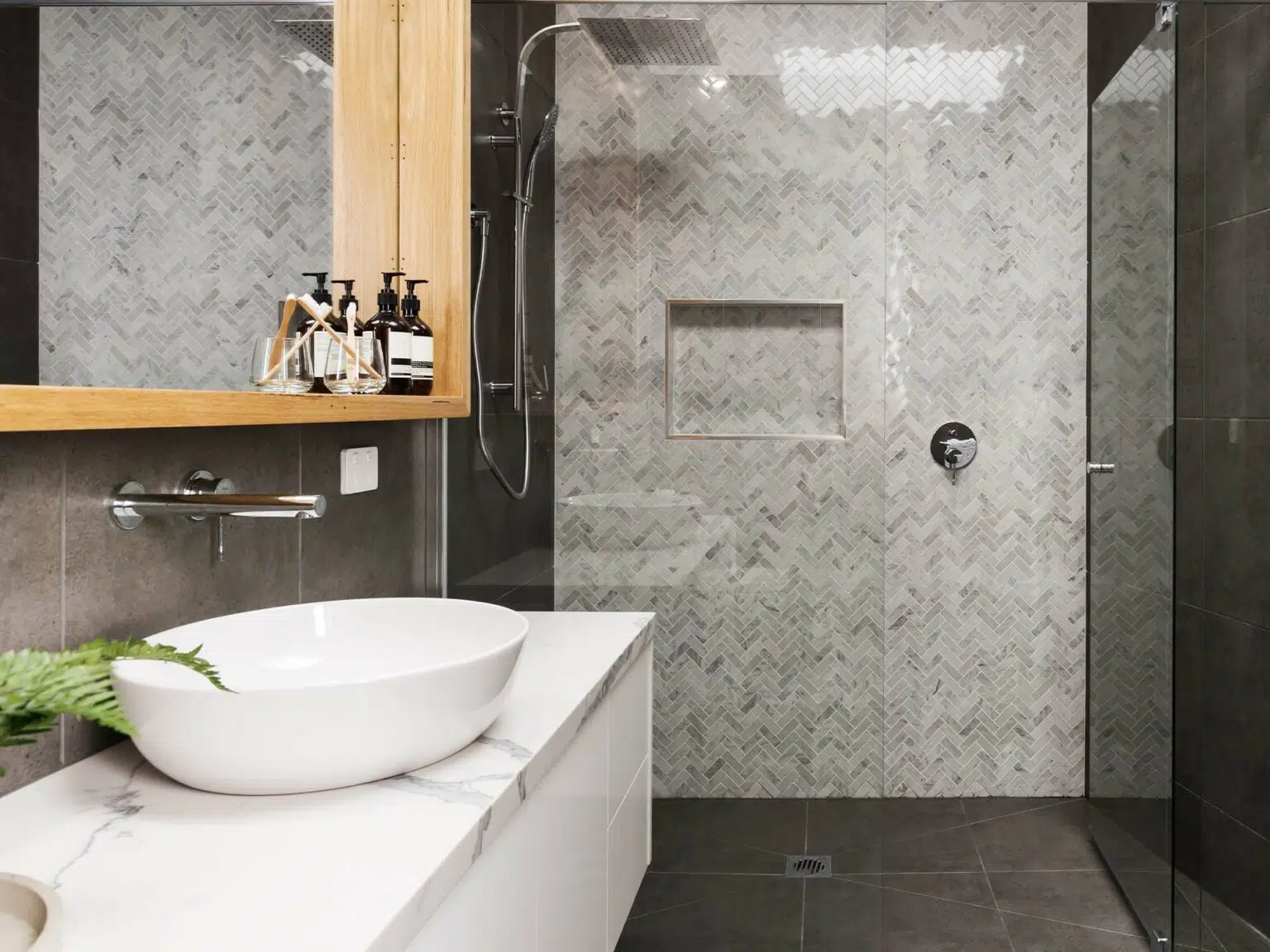 waterproofed shower system