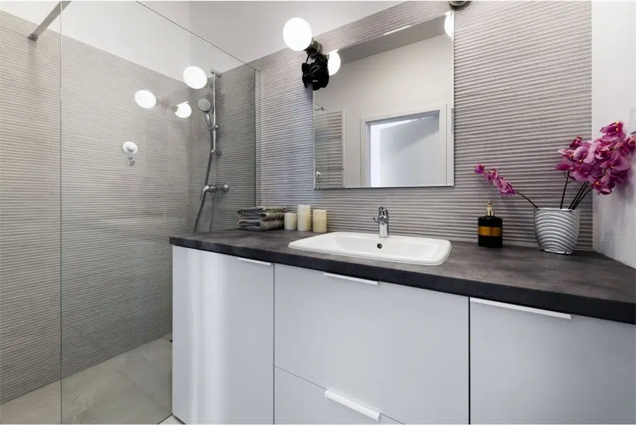 waterproofed shower system