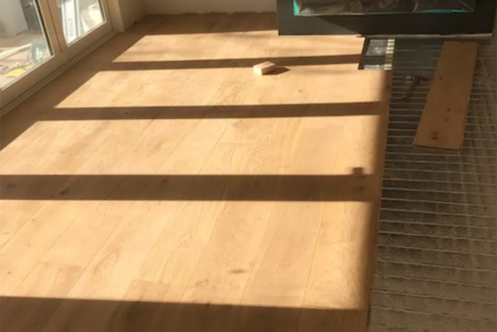 under laminate heating