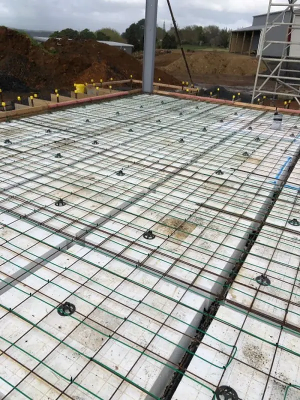 Inslab heating installed